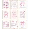 9Pcs Coquette Pink Bow Wall Art Pirational Bible Verses Canvas Wall Decor Jesus Christian Posters Prints Pink Bow Room Bedroom Dorm Pictures for