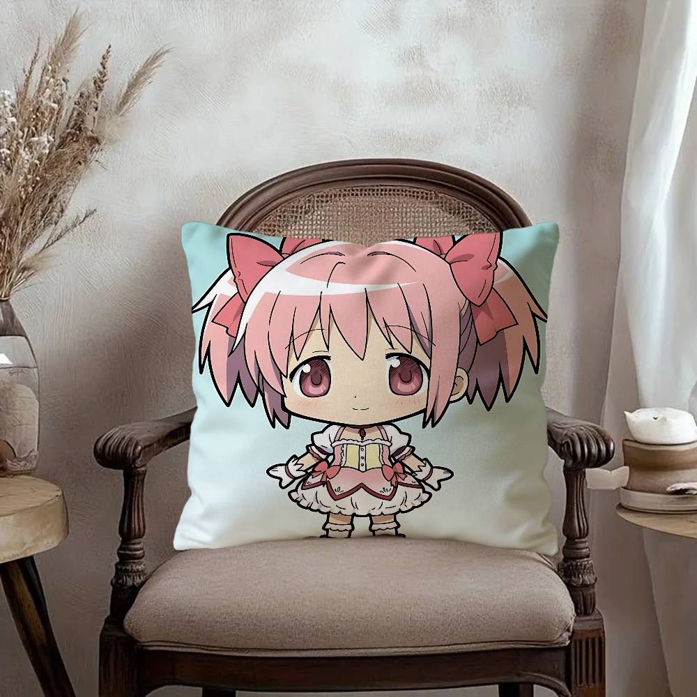 P-Puella Magi K-Kaname Madoka Maple Design Cushion Cover Happy Autumn Harvest decor Holiday Decorati Pillow Cover