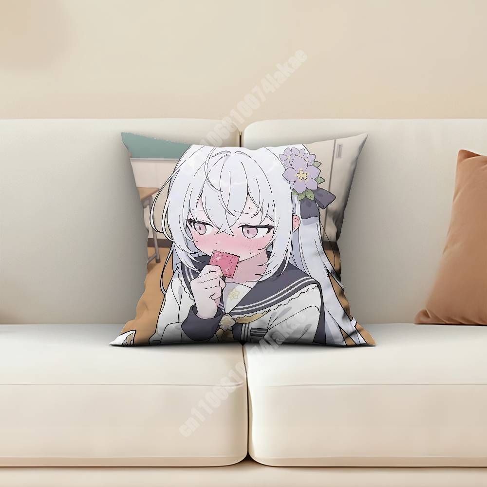 Blue Archive Shirasu Azusa Sofa Couch Pillow Cover Cushion Case Home Bedroom Decoration
