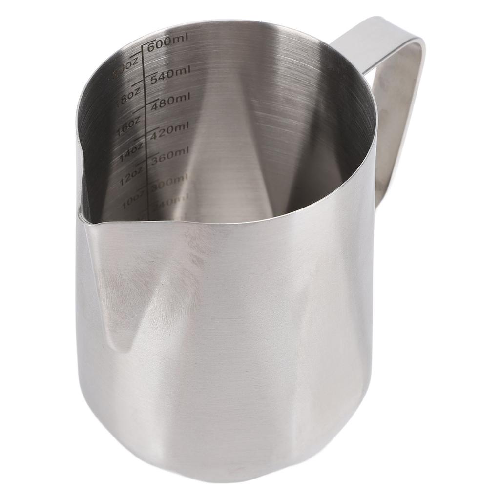 Milchaufschäumkännchen 304 Edelstahl Professionell Spitz Ausgießer Rautenmuster Kaffee Latte Art Kännchen für