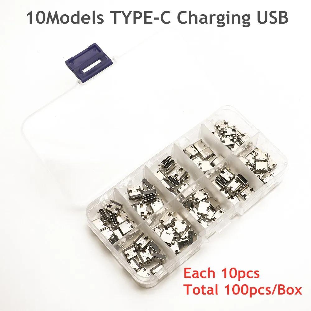 100Pcs/Lot 16Pin USB Charging Dock Connectors Mix 6Pin USB Charging Port Repair Kits Mobile Phone