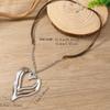 Fashion Exaggerated Big  Heart Pendant Necklace for Women Long Sweater Necklace Female Jewelry