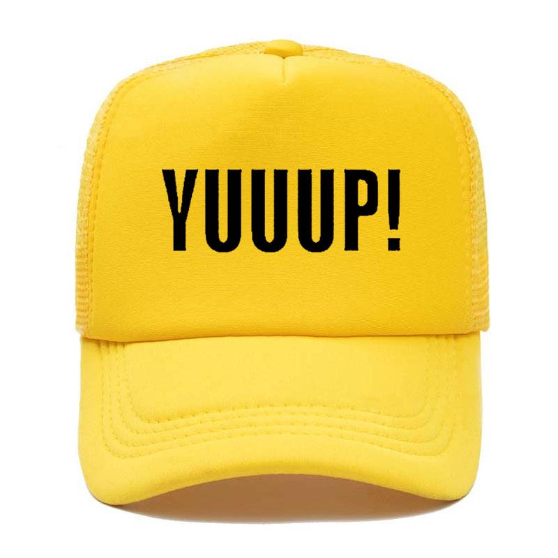 

Новий літній стиль Funny Adult YUUUP! Бейсболка з друкованими літерами Високоякісна унісексна шапка для водія вантажівки, регульовані шапки Kids Size 52to55cm