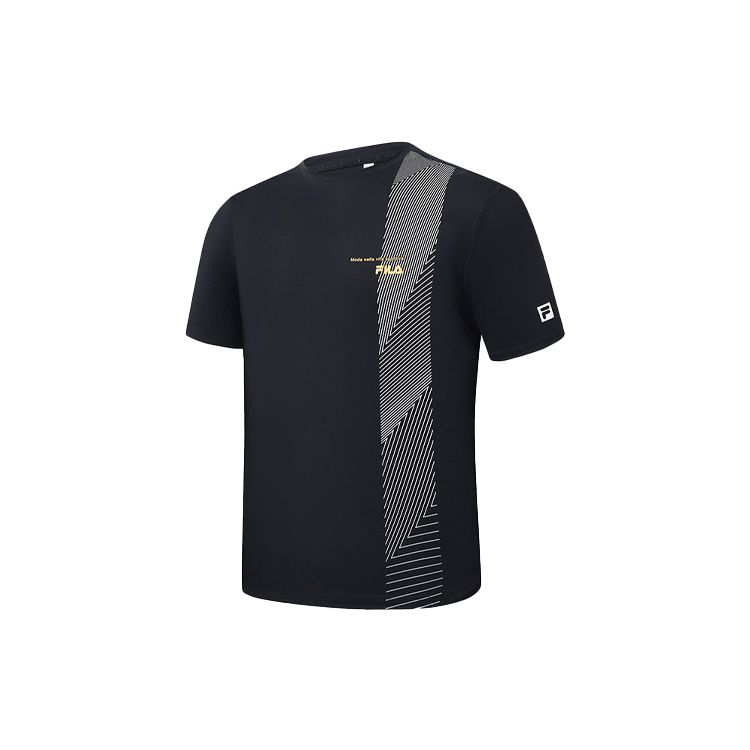 

Fila Футболка мужская с круглым вырезом, быстросохнущая, с коротким рукавом, с принтом логотипа, топы, черная A11M321102FBK M