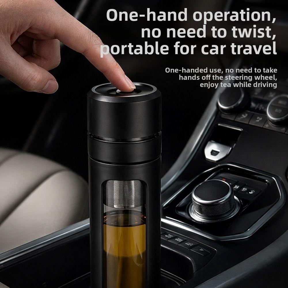 Anti-Scald Glass Water Bottle Leak-proof Heat-Resistant Infuser Tumbler with Tea Filter Large Capacity Tea Water Cup Men Women