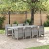 Garden Dining Set 9 Pieces White Polypropylene