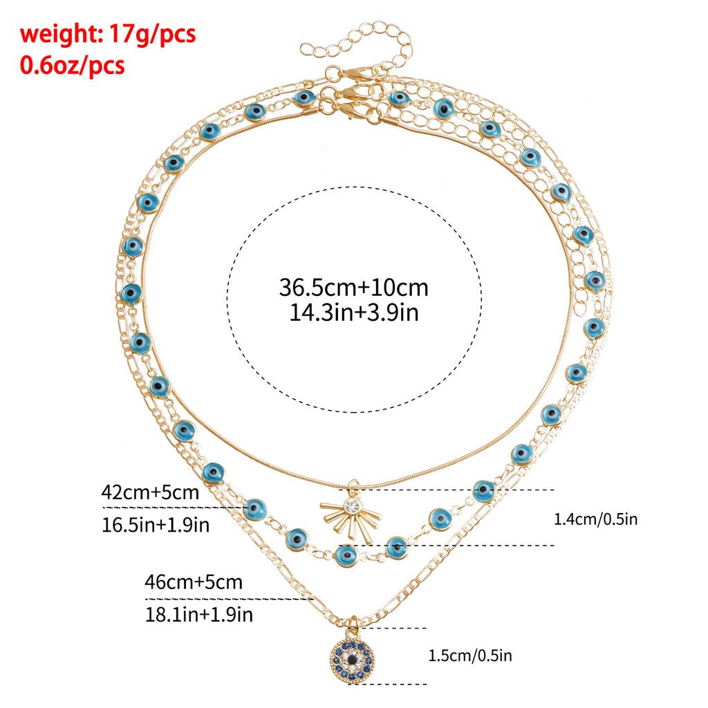 Accessories Dark Wind Devil'S Eye Disc Snake Pendant Clavicle Chain Temperament Premium Necklace Female