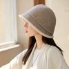 Elegant Temperament Basin Hat Women's Autumn and Winter Fashion Bucket Hat Bucket Hat Women's Winter Knitted Wool Hat Outdoor Travel Windproof Hat