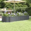 Vidaxl Raised Flower Bed, Powder-Coated Steel 224X80X36 Cm