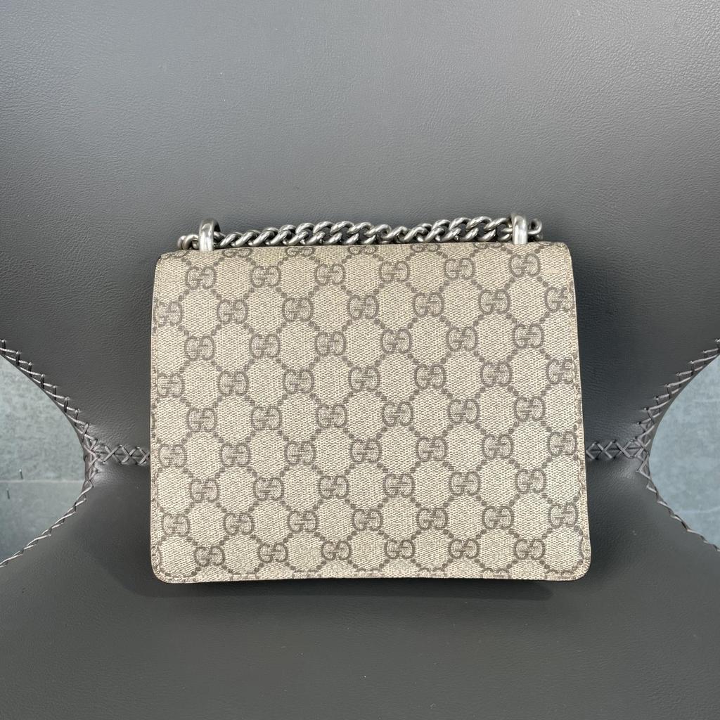 [Pre-Owned] Dionysus Tiger Head Buckle Logo Chain Shoulder Bag Canvas Crossbody Mini - Very Good #1KC7PFE