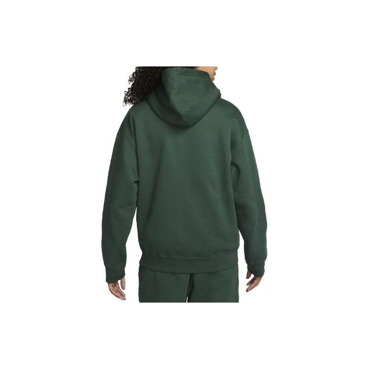 Nike Solo Swoosh Fleece Pullover Hoodie Fir/White Men Streetwear DX1355-323