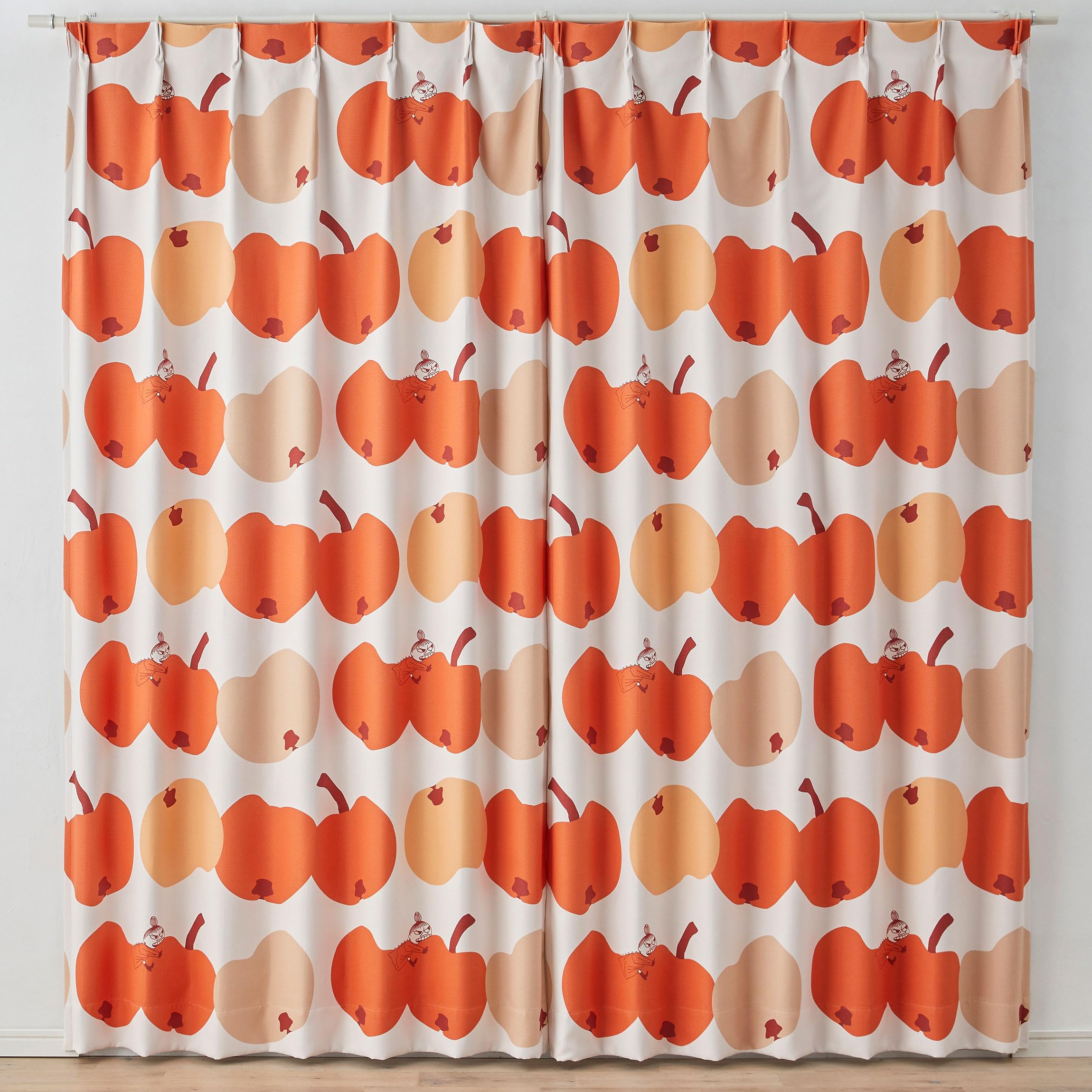 

Suminoe MOOMIN Ringo Gaburi Curtain Drape 1 Piece 100 x 178cm OR 323-75999 помаранчевий