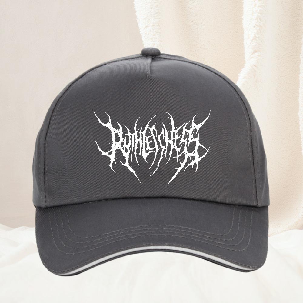 Retro Washed Baseball Cap for Unisex Women Gothic Street Punk Round Hat Casual Outdoor Sports Hat