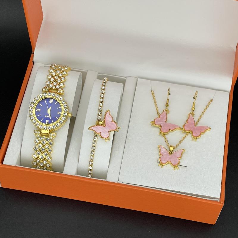 Fashion Women's Watch Set, Elegant Temperament, Quartz Watch, Hot-selling Jewelry Bracelet Set