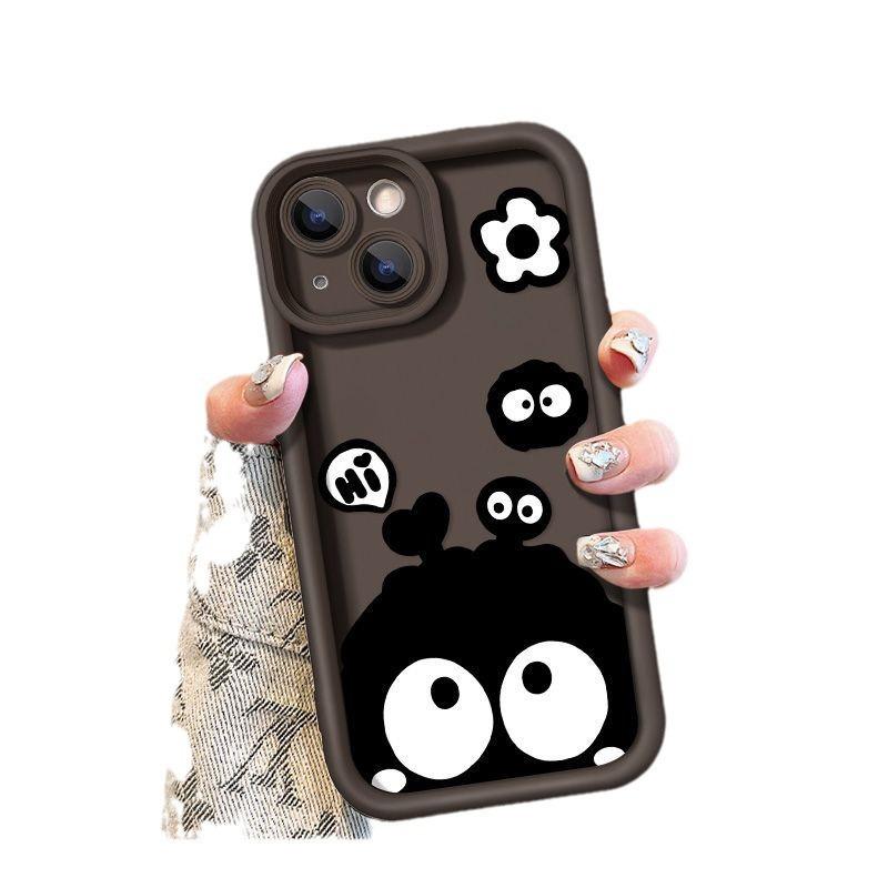 Funny Little Briquettes for iPhone16PorMax Mobile Phone Case 14Por Apple 13/12 All-inclusive 11 Couples 15
