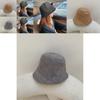 Chapeau Seau Tendance Aspect Daim Pour Femmes À Large Bord Respirant Protection Solaire