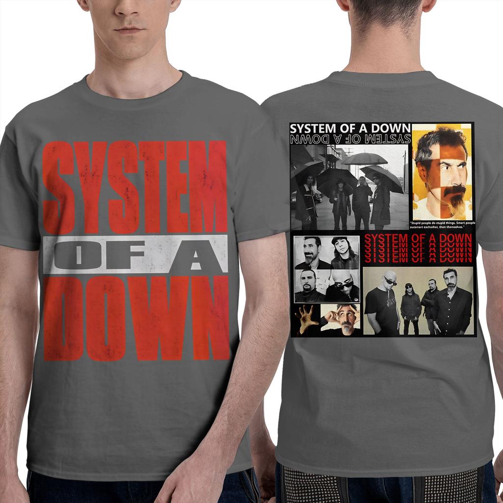 Zabawne koszulki System Of A Down EU i UK Tour 2026 Unisex z okrągłym dekoltem 100% bawełna koszulki z krótkim rękawem koszulka rozmiar ubrania