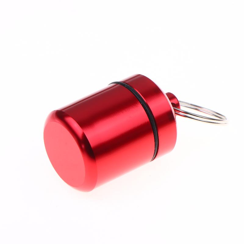 Aluminum Alloy Pill Case Keychain Portable Waterproof Mini Storage Container For Pills Earplugs And Small Items