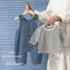 2025 Spring Baby Denim Romper Set for Newborns - Seasonal Trendy Crawling Suit