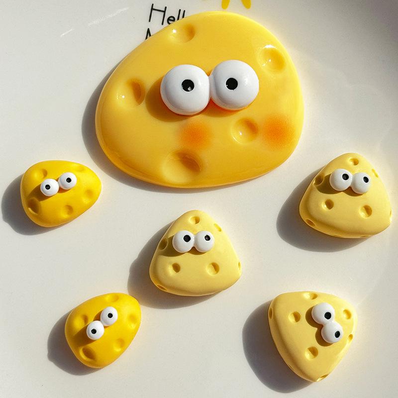 Cartoon-Käse-Harzschmuck, Handyhüllen-Abdeckung, Haarspangen-Aufnäher, DIY-Sahnekleber-Zubehör