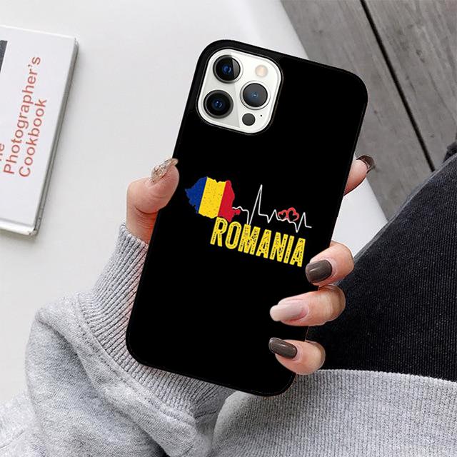 Romania Flag Phone Case For iPhone 17 Air 16 15 14 13 12 11 Pro Max Plus Max Cover Shell Coque