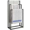 Standing Towel Holder with 3 Rods, Towel Rack Made of Steel 45 X 21.5 X 85 Cm