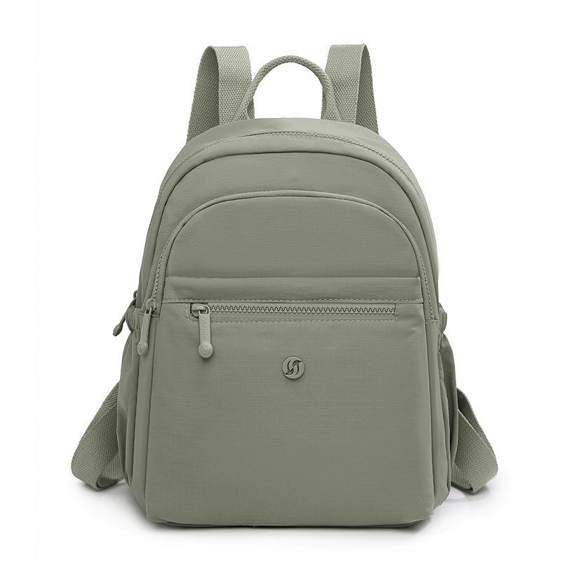 Fashion Women's Bag Summer New Solid Color Backpack Casual Multi-layer Nylon Bag Large Capacity Travel Backpack