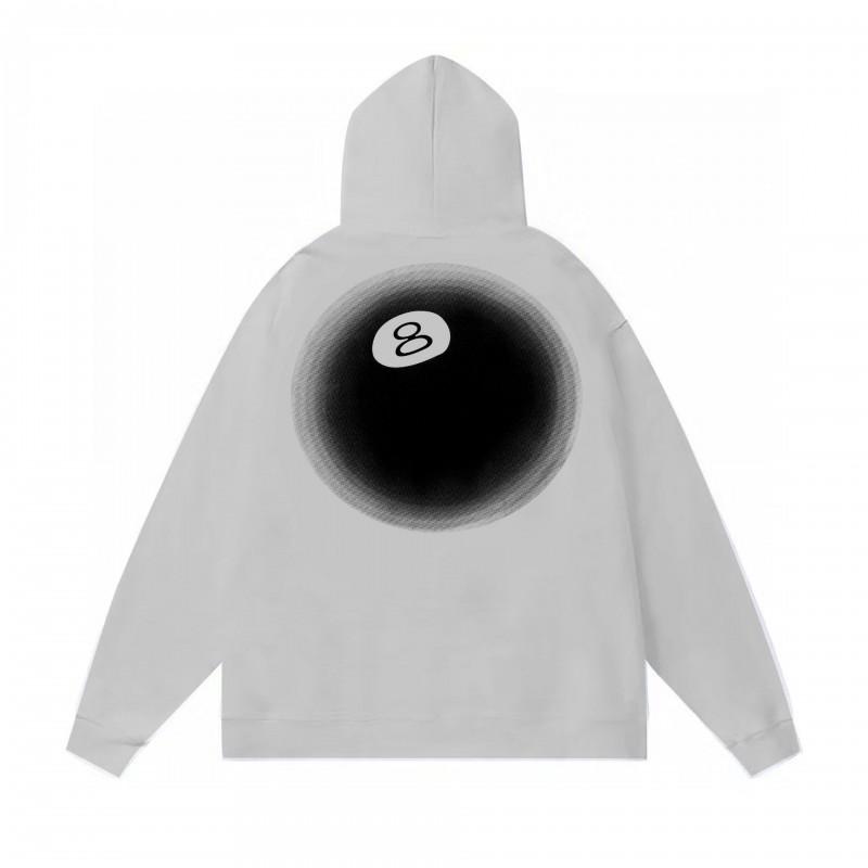 Classic Print Hooded Sweatshirt Teens Unisex Loose Fit Cotton Pullover Streetwear