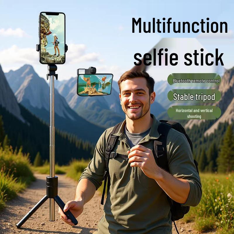 XT02 Bluetooth Rotating Tripod Selfie Stick for Mobile Phones & Video Streaming