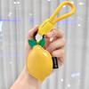 Peach Cherry Keychain Cartoon Car Keyring Creative PU Leather Bag Pendant  Students