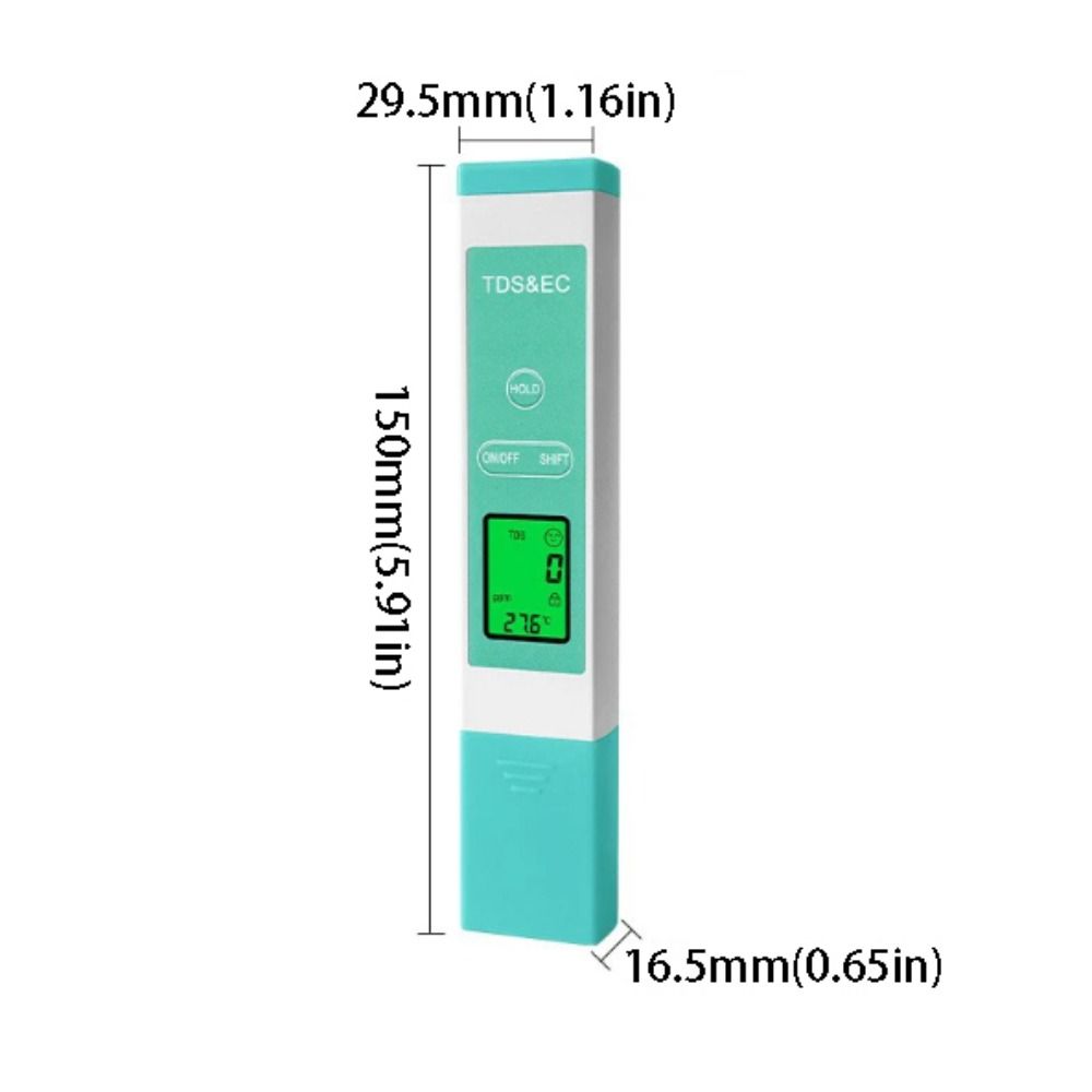 LCD Display Digital Water Quality Tester Backlight Display Temperature Meter EC Meter  Aquarium