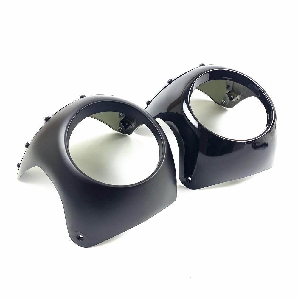 Motorrad Frontscheinwerfer Verkleidung Windschutzscheibe Windschild Kunststoff Universal Für Cafe Racer Motorrad Retro Scheinwerfer Windschutz