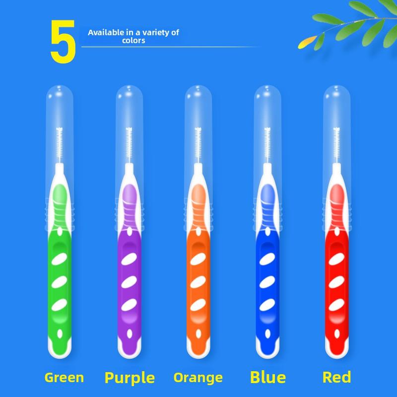 Tooth Gap Brush - 0.7mm Ultra-Fine Orthodontic Cleaning L-Shaped Tooth Gap Brush - Boxed Set of 20 Sticks
