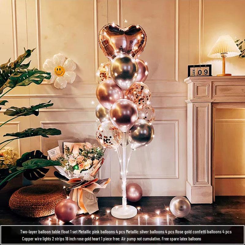 Luminous Balloon Floor Stand for Events: Birthday, Wedding, Anniversary, Party, and More.