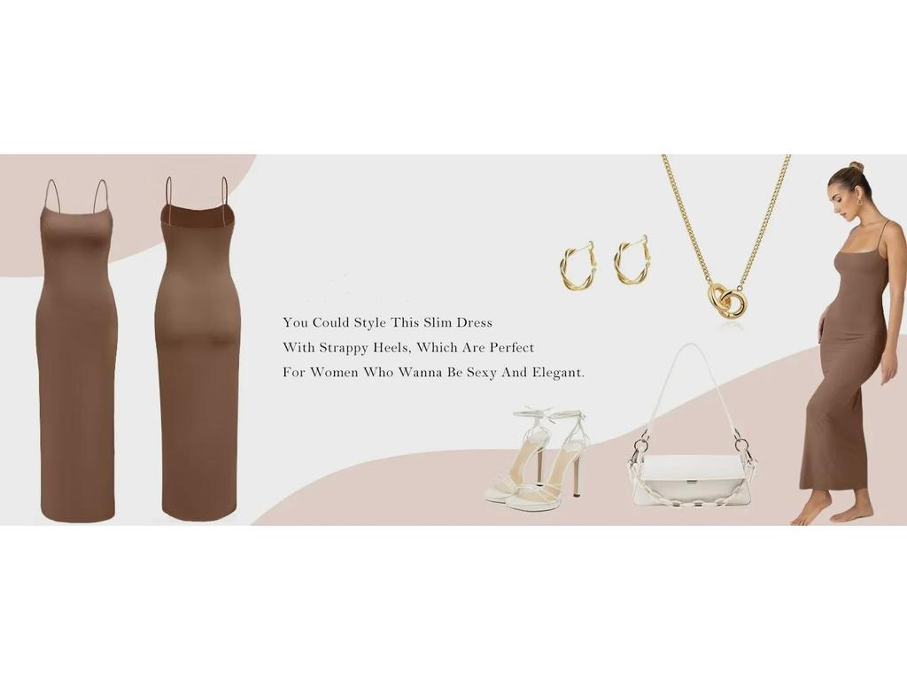 Americký styl Sexy šaty bez zad Slim Fit večerní šaty