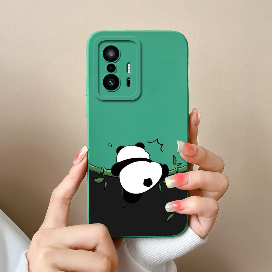 For Xiaom 11T Pro Phone Case Cute Cat Covers Soft Liquid Silicone Funda For Mi 11 T Pro Full Protection Anti Drop Back Cover