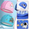 Kinder Badekappe Niedlich Wasserdicht Hochelastisch Ohrenschutz Badehut für Jungen Mädchen Cartoon Kind Schwimmzubehör