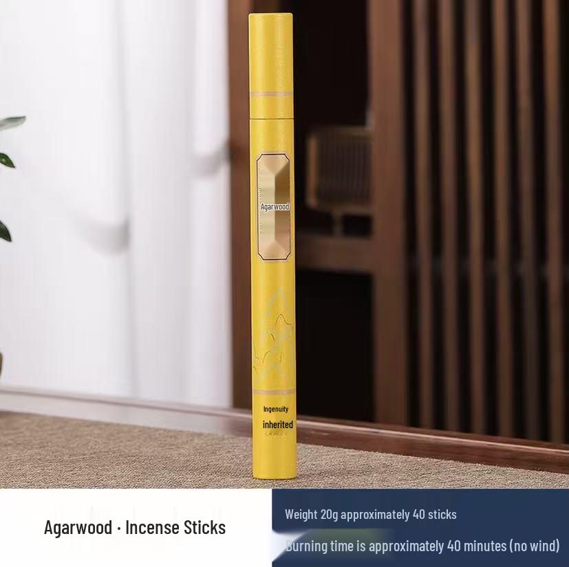 20g Agarwood & Sandalwood Incense Sticks with Natural Mugwort - Non-Mosquito Repellent, Tibetan & Buddhist Incense for Indoor Use