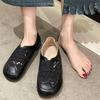 Fashion Mesh Flat Ladies Footwear Cute Women's Shoes Round Toe Flats Kawaii Low Heel Elegant with Discount Vacation Comfortable Trend