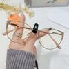 Anti Blue Light Glasses Cat Eye Vintage Diamond Metal Frame Women Optical Flat Mirror Eyewear