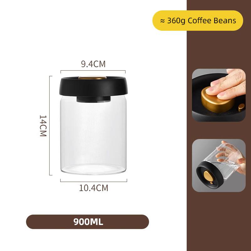 Vakuově uzavřená sklenice Nádoba na skladování kávových zrn Kuchyňská nádoba na potraviny Obiloviny Čaj Skleněné kořenky Nádoba pro čerstvé skladování Kuchyňské doplňky