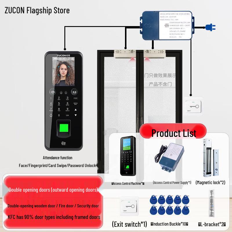 ZUCON F17 Glass Door Access Control Kit CN plug (adapter included)