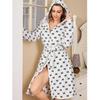 Women's Winter Fleece-Lined Long Bathrobe Pajamas
