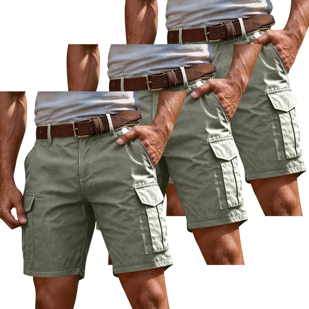 Men's Cargo Shorts Loose Fit Knee Length with Multiple Pockets for Summer Sports & Outdoor Activities