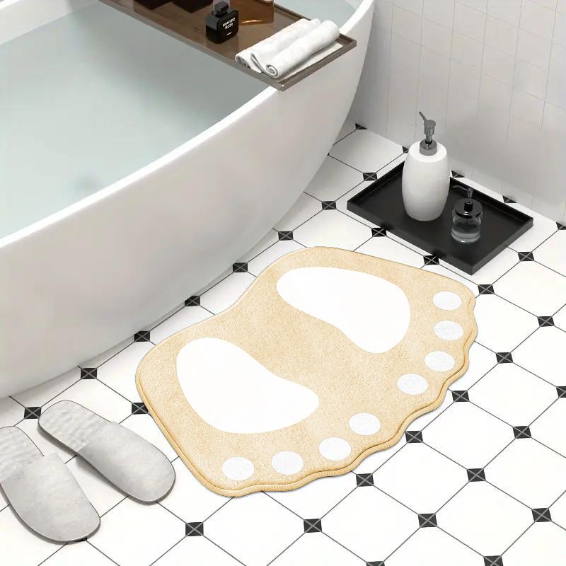 Cartoon Bathroom Mats Shower Room Non-slip Dirt-resistant Water-absorbent Foot Mats Thickened Imitation Cashmere Entrance Mats