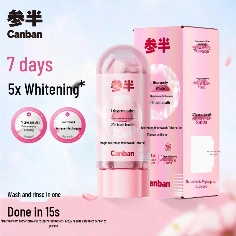 

SEMISURE 2.0 Color-Changing Whitening Mouthwash Tablets