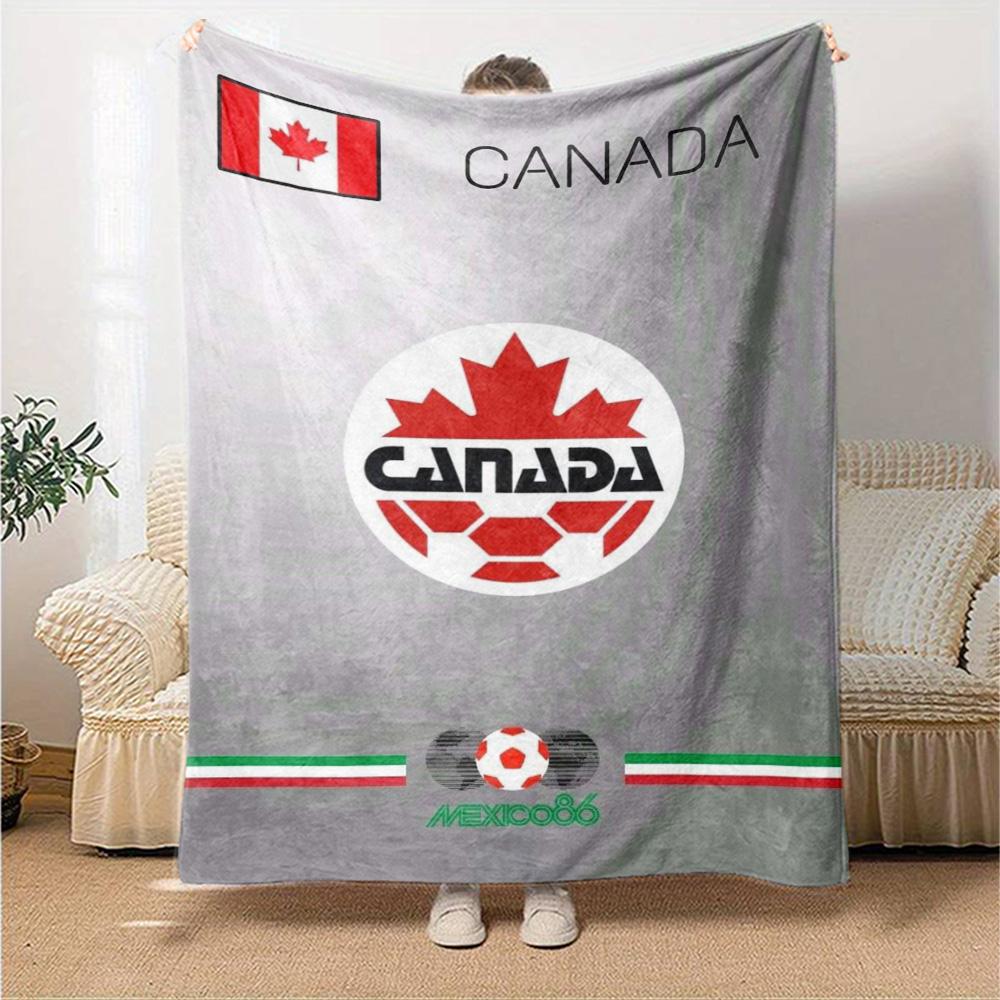 CANADA FC Print Flannel Blanket High Quality Warm Comfortable Cover for All Seasons Perfect for Gifts Home Decor