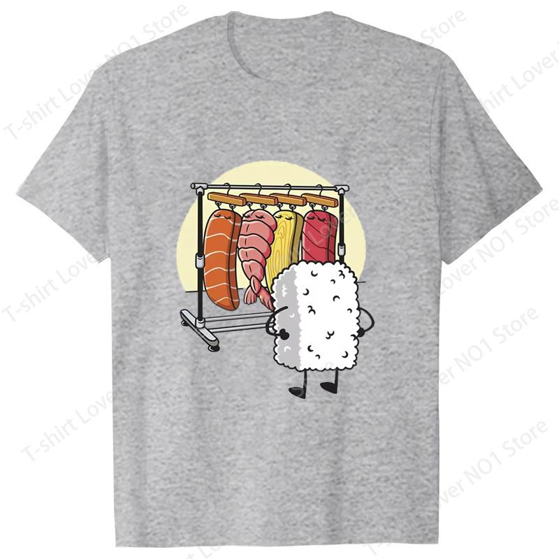 Sushi Wardrobe T Shirt Women Unisex Funny High Quality Tshirt Sushi Graphic T Shirts Loose Shortsleeve T Shirt Summer Loose Tops