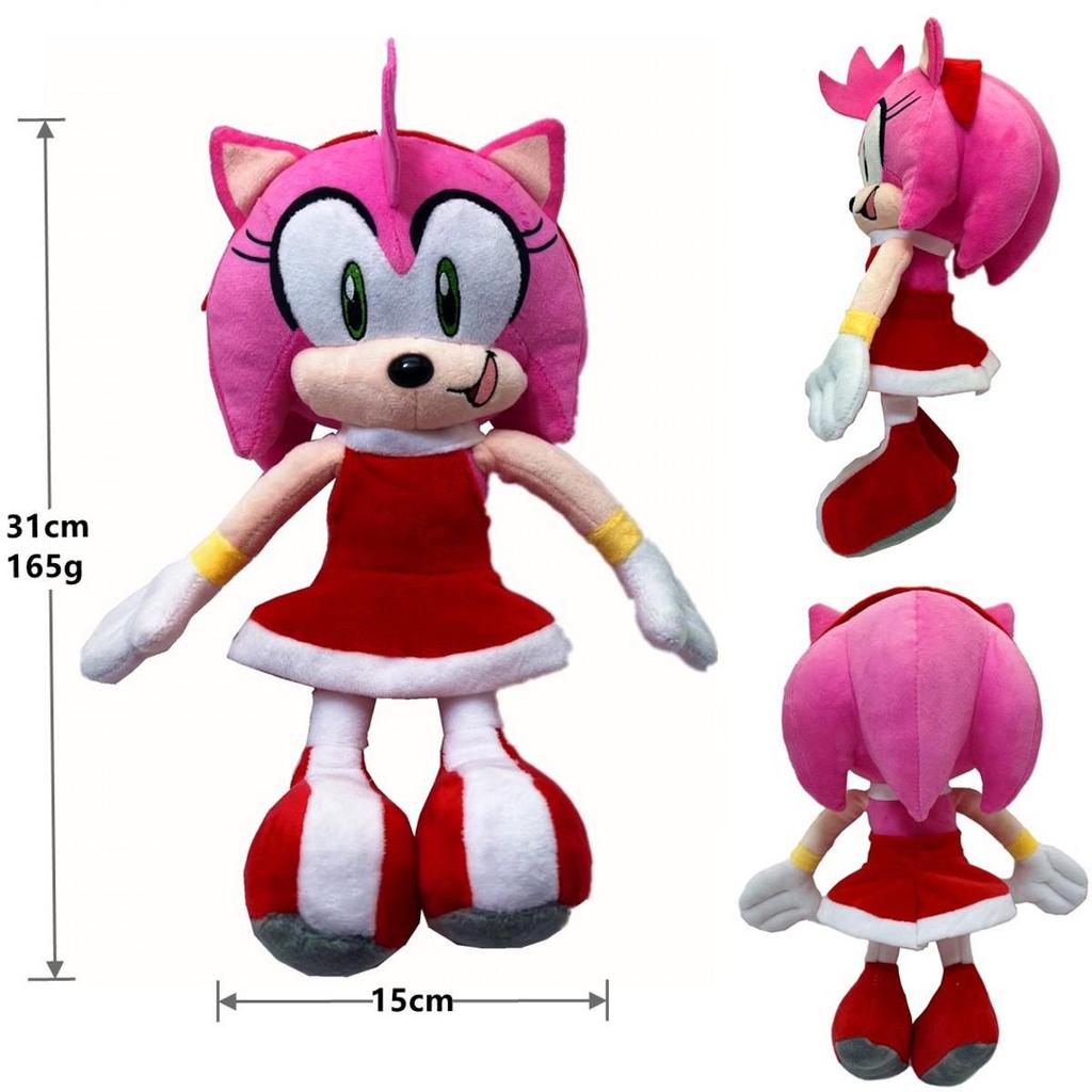 Hedgehog Sonic Plush Toy Backpack - Super Sonic & Tails Doll Set