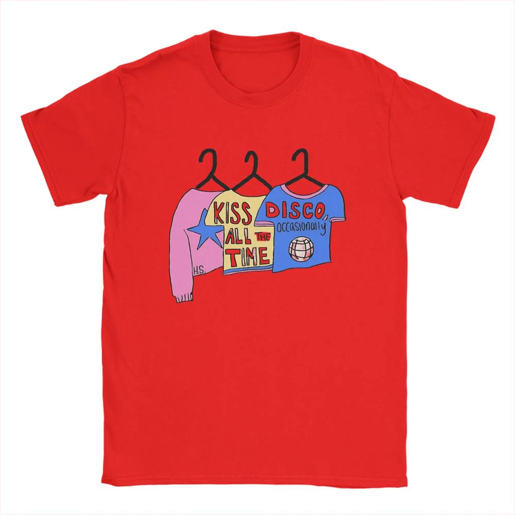 Kiss All The Time Disco Occasionally T Shirt Summer Popular T Shirts Men Pure Cotton Crewneck Tees Short Sleeves Tops